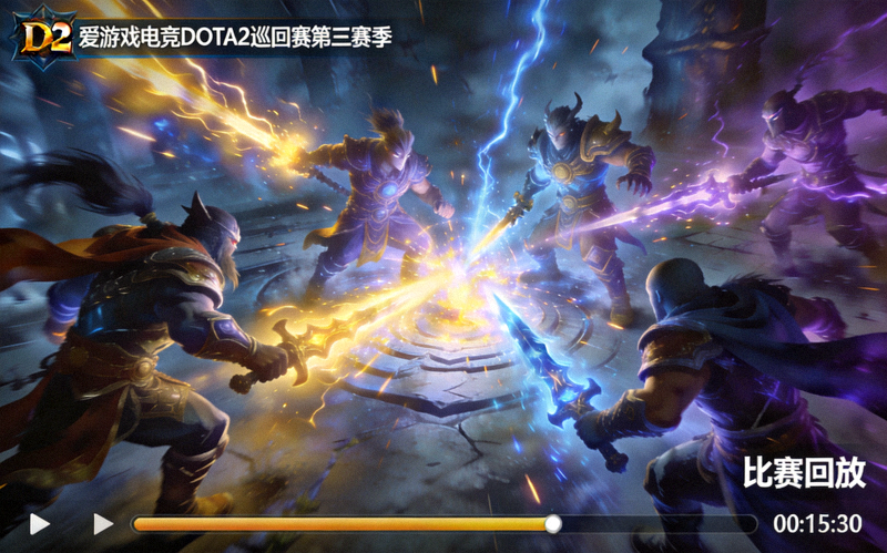 爱游戏电竞DOTA2巡回赛第三赛季比赛回放画面精彩团战瞬间