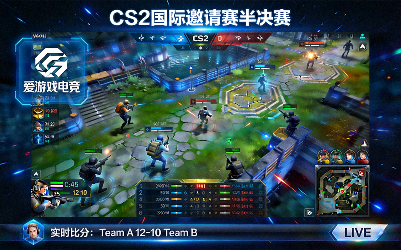 爱游戏电竞CS2国际邀请赛半决赛电竞赛事实况直播画面